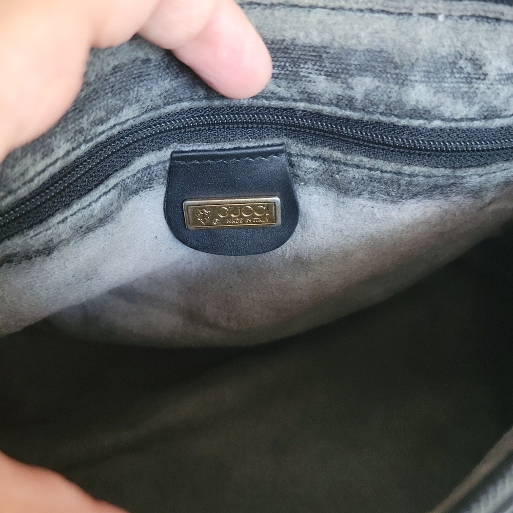 100% Authentic Gucci vintage web sherry line Boston bag - Picture 11 of 16